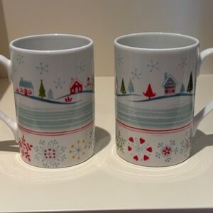 Set of 2 Portmeirion Christmas Wish Mugs